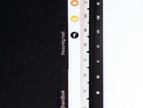 A4 kartongregister i designpapper med olika flikformer: I-flik och toppstansat.