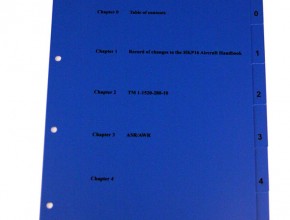 Screentryckt förblad för blått pärmregister i PVC, hålning 3x80, indelning 0-5.